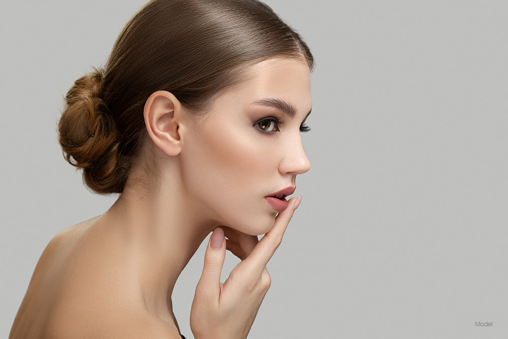 Profile of a young woman